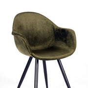 Eetkamerstoel Forli Army Fluweel 60x58x83 cm-Eetkamerstoelen-LABEL51