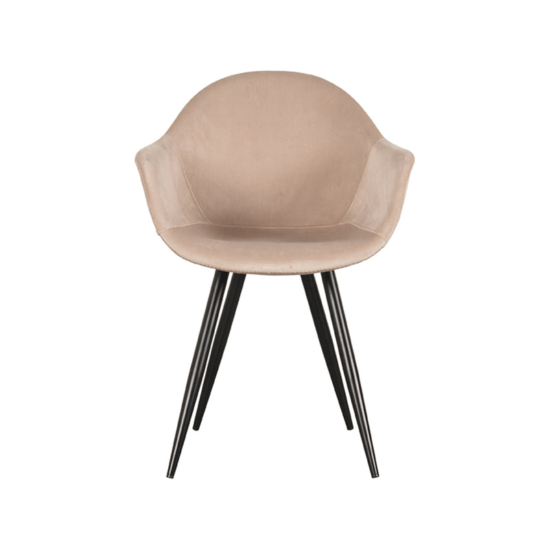 Eetkamerstoel Forli Zand Fluweel 60x58x83 cm-Eetkamerstoelen-LABEL51