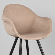 Eetkamerstoel Forli Zand Fluweel 60x58x83 cm-Eetkamerstoelen-LABEL51