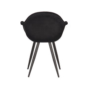 Eetkamerstoel Forli Zwart Fluweel 60x58x83 cm-Eetkamerstoelen-LABEL51