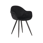 Eetkamerstoel Forli Zwart Fluweel 60x58x83 cm-Eetkamerstoelen-LABEL51