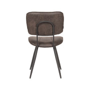 Eetkamerstoel Fos Antraciet Leder 49x60x87 cm-Eetkamerstoelen-LABEL51