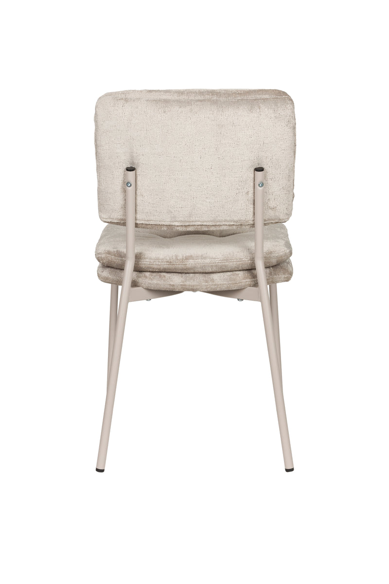Eetkamerstoel Franck Polyester Beige 52.5x44 cm-Eetkamerstoelen-Creating Home