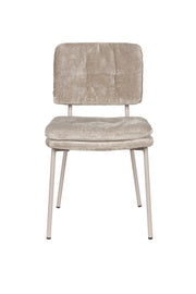 Eetkamerstoel Franck Polyester Beige 52.5x44 cm-Eetkamerstoelen-Creating Home