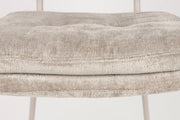 Eetkamerstoel Franck Polyester Beige 52.5x44 cm-Eetkamerstoelen-Creating Home