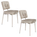 Eetkamerstoel Franck Polyester Beige 52.5x44 cm-Eetkamerstoelen-Creating Home