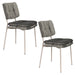 Eetkamerstoel Franck Polyester Grijs 52.5x44 cm-Eetkamerstoelen-Creating Home
