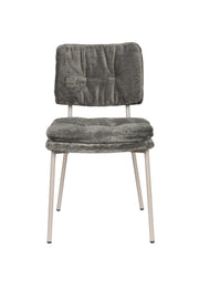 Eetkamerstoel Franck Polyester Grijs 52.5x44 cm-Eetkamerstoelen-Creating Home