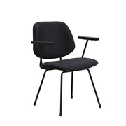 Eetkamerstoel Gastron Fluweel Zwart 62x58x82 cm-Eetkamerstoelen-LABEL51
