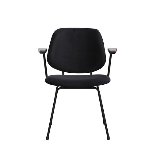 Eetkamerstoel Gastron Fluweel Zwart-Eetkamerstoelen-LABEL51