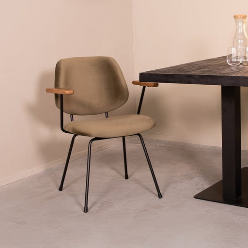 Eetkamerstoel Gastron Hunter Fluweel 62x58x82 cm-Eetkamerstoelen-LABEL51