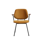 Eetkamerstoel Gastron Oker Fluweel 62x58x82 cm-Eetkamerstoelen-LABEL51