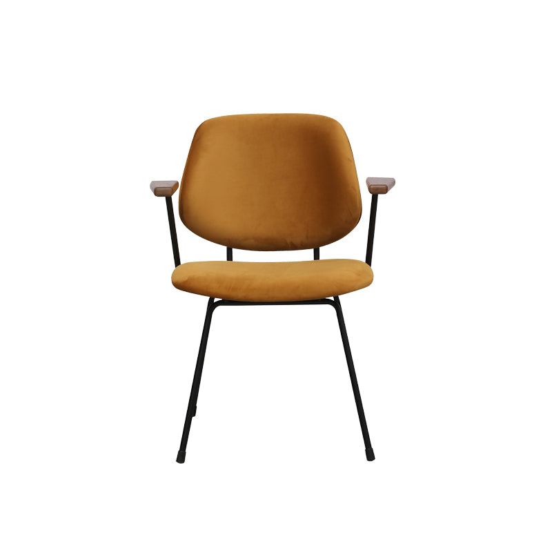 Eetkamerstoel Gastron Oker Fluweel 62x58x82 cm-Eetkamerstoelen-LABEL51