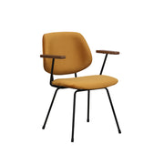 Eetkamerstoel Gastron Oker Fluweel 62x58x82 cm-Eetkamerstoelen-LABEL51