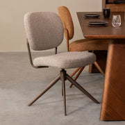 Eetkamerstoel Geneva Mushroom Royal Boucle Brons 49x63x90 cm-Eetkamerstoelen-LABEL51