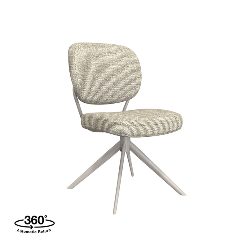 Eetkamerstoel Geneva Naturel Royal Boucle Taupe Metalen-Eetkamerstoelen-LABEL51