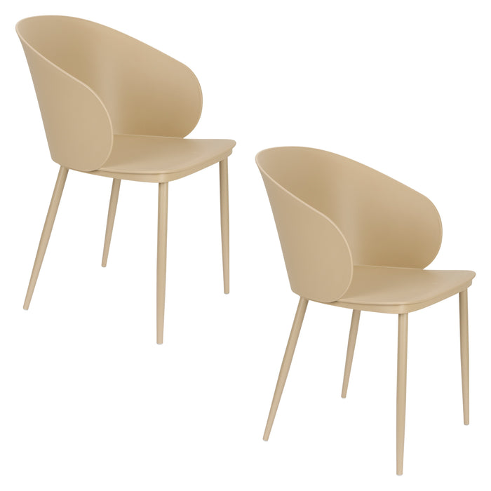 Eetkamerstoel Gigi Polypropyleen Beige 55.5x56.5 cm