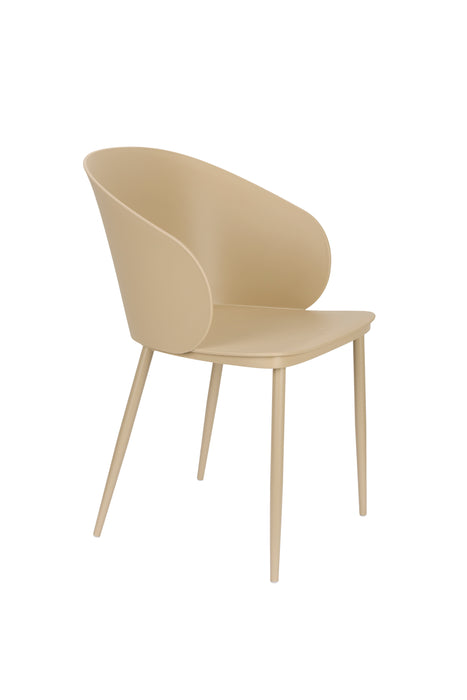 Eetkamerstoel Gigi Polypropyleen Beige 55.5x56.5 cm-Eetkamerstoelen-Creating Home