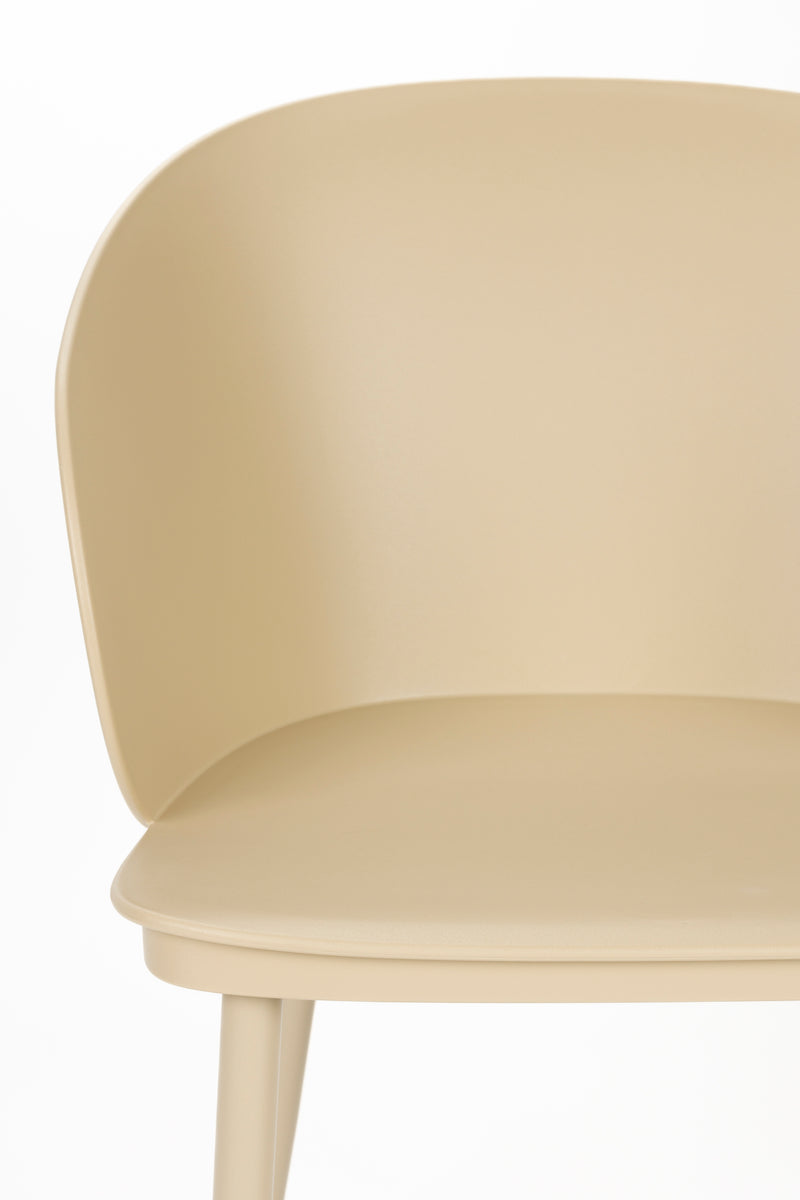 Eetkamerstoel Gigi Polypropyleen Beige 55.5x56.5 cm-Eetkamerstoelen-Creating Home