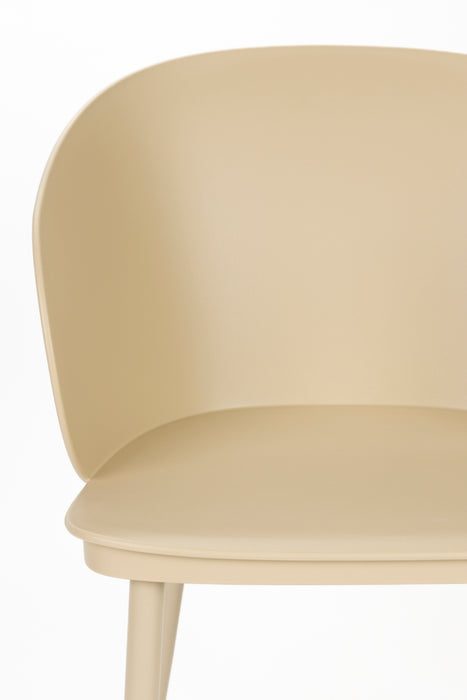 Eetkamerstoel Gigi Polypropyleen Beige 55.5x56.5 cm-Eetkamerstoelen-Creating Home