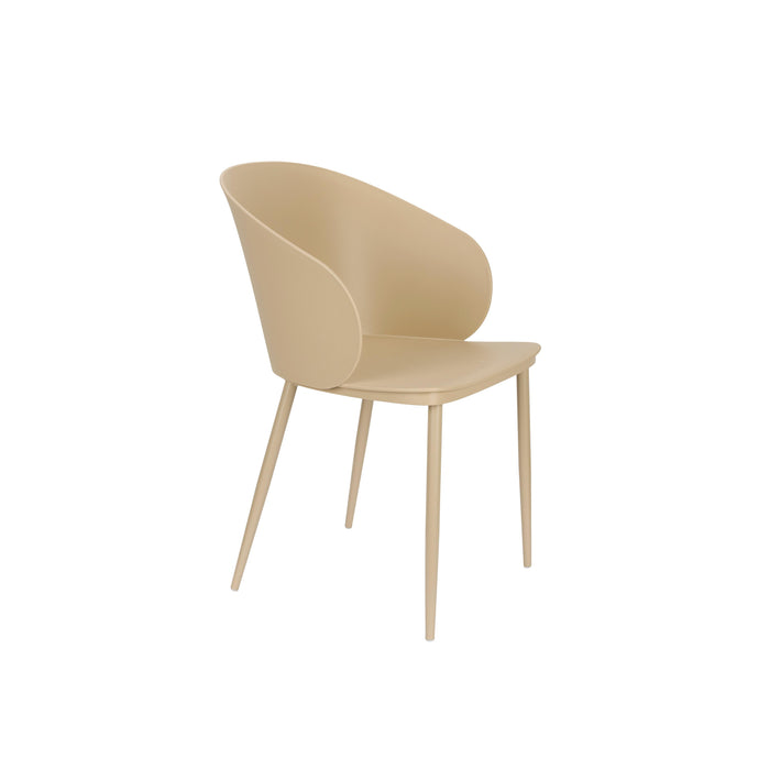 Eetkamerstoel Gigi Polypropyleen Beige 55.5x56.5 cm-Eetkamerstoelen-Creating Home