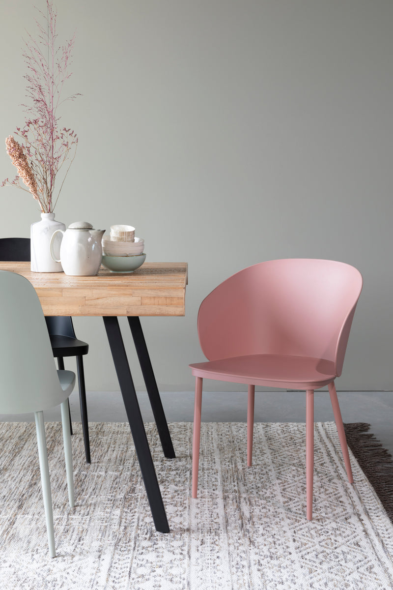 Eetkamerstoel Gigi Polypropyleen Roze 53.5x57 cm-Eetkamerstoelen-Creating Home