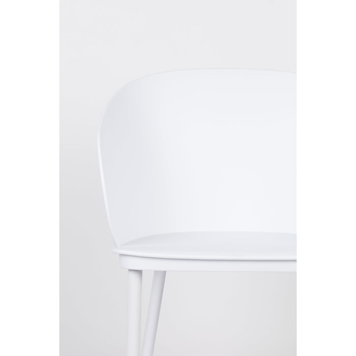 Eetkamerstoel Gigi Polypropyleen Wit 53.5x57 cm-Eetkamerstoelen-Creating Home