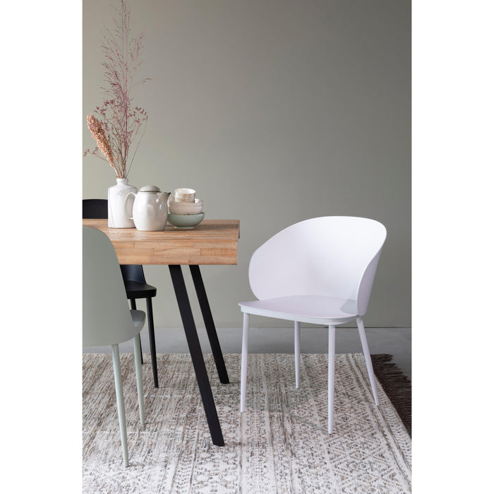 Eetkamerstoel Gigi Polypropyleen Wit 53.5x57 cm-Eetkamerstoelen-Creating Home