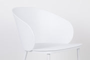 Eetkamerstoel Gigi Polypropyleen Wit 53.5x57 cm-Eetkamerstoelen-Creating Home