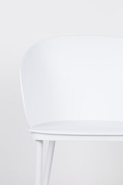 Eetkamerstoel Gigi Polypropyleen Wit 53.5x57 cm-Eetkamerstoelen-Creating Home