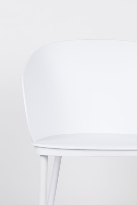 Eetkamerstoel Gigi Polypropyleen Wit 53.5x57 cm-Eetkamerstoelen-Creating Home