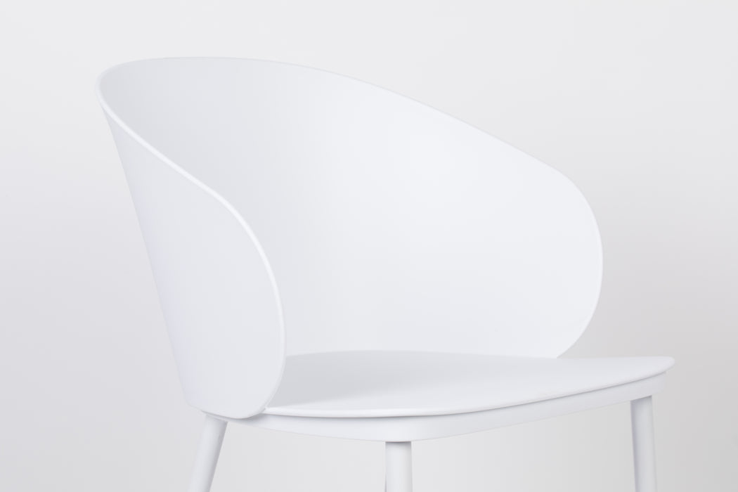 Eetkamerstoel Gigi Polypropyleen Wit 53.5x57 cm-Fauteuils-Creating Home