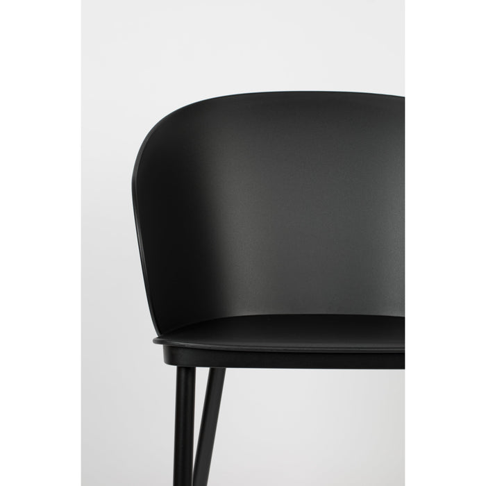 Eetkamerstoel Gigi Polypropyleen Zwart 53.5x57 cm-Eetkamerstoelen-Creating Home