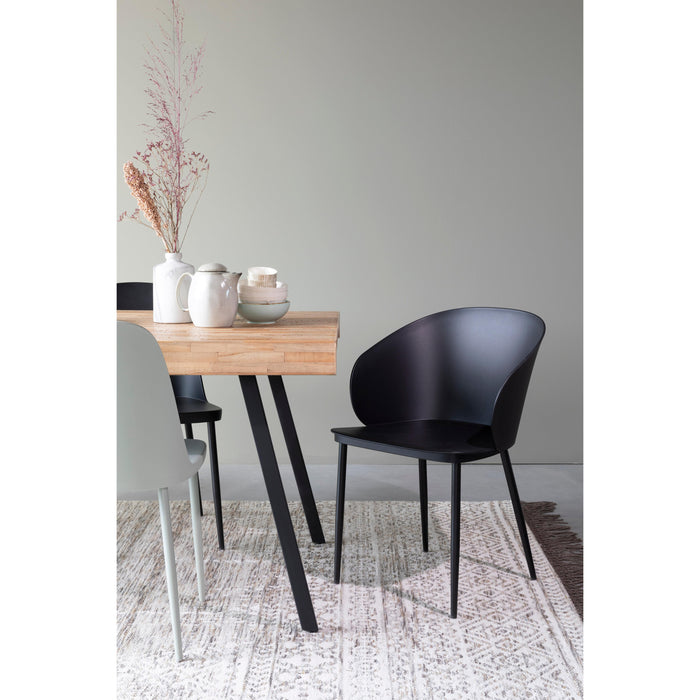 Eetkamerstoel Gigi Polypropyleen Zwart 53.5x57 cm-Eetkamerstoelen-Creating Home