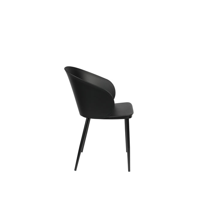 Eetkamerstoel Gigi Polypropyleen Zwart 53.5x57 cm-Eetkamerstoelen-Creating Home