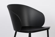 Eetkamerstoel Gigi Polypropyleen Zwart 53.5x57 cm-Eetkamerstoelen-Creating Home
