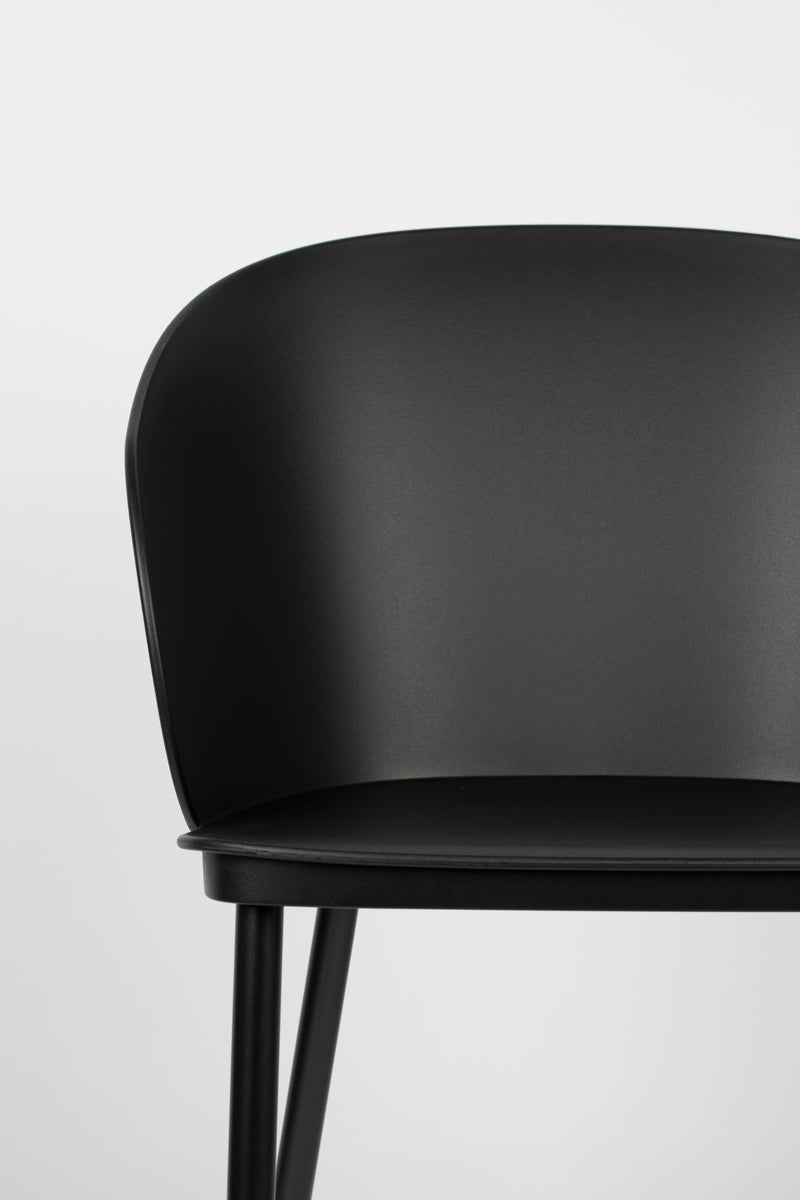 Eetkamerstoel Gigi Polypropyleen Zwart 53.5x57 cm-Eetkamerstoelen-Creating Home