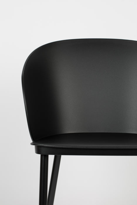 Eetkamerstoel Gigi Polypropyleen Zwart 53.5x57 cm-Eetkamerstoelen-Creating Home