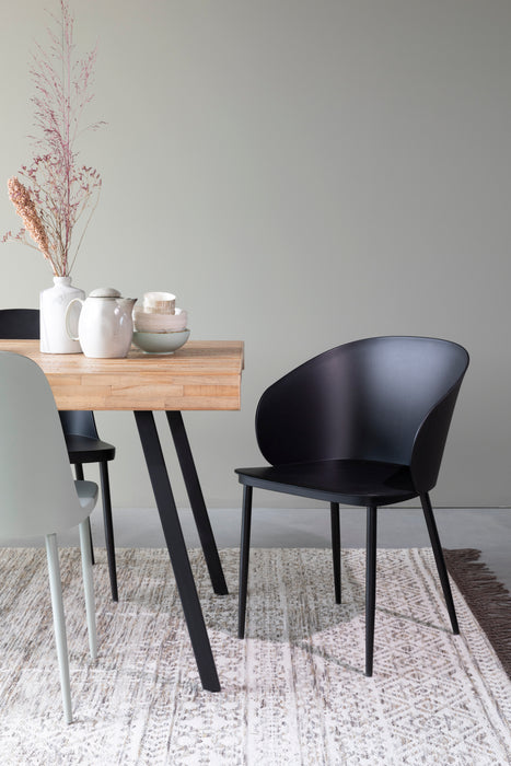 Eetkamerstoel Gigi Polypropyleen Zwart 53.5x57 cm-Fauteuils-Creating Home