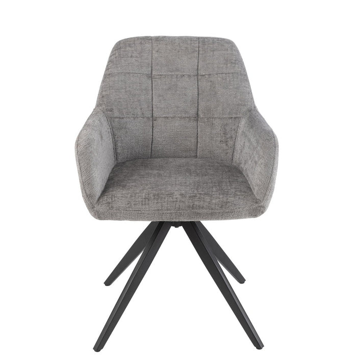 Eetkamerstoel Grijs Acrylic stof 56 cm 56.5x58x85 cm-Eetkamerstoelen-J-Line