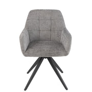 Eetkamerstoel Grijs Acrylic stof 56 cm 56.5x58x85 cm-Eetkamerstoelen-J-Line