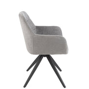 Eetkamerstoel Grijs Acrylic stof 56 cm 56.5x58x85 cm-Eetkamerstoelen-J-Line