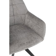 Eetkamerstoel Grijs Acrylic stof 56 cm 56.5x58x85 cm-Eetkamerstoelen-J-Line