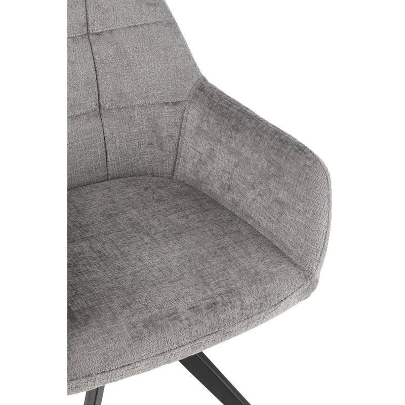 Eetkamerstoel Grijs Acrylic stof 56 cm 56.5x58x85 cm-Eetkamerstoelen-J-Line