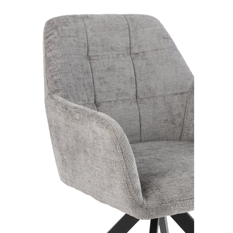 Eetkamerstoel Grijs Acrylic stof 56 cm 56.5x58x85 cm-Eetkamerstoelen-J-Line