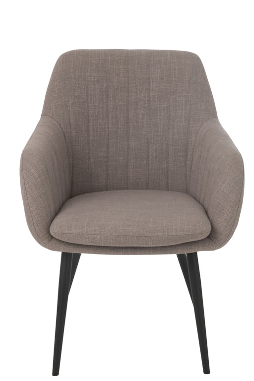 Eetkamerstoel Grijs Kunststof 65 cm - Grijs/greige - 46309-Eetkamerstoelen-J-Line