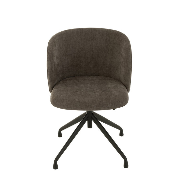 Eetkamerstoel Grijs Metaal 48 cm 48x56x48 cm 35015-Eetkamerstoelen-J-Line