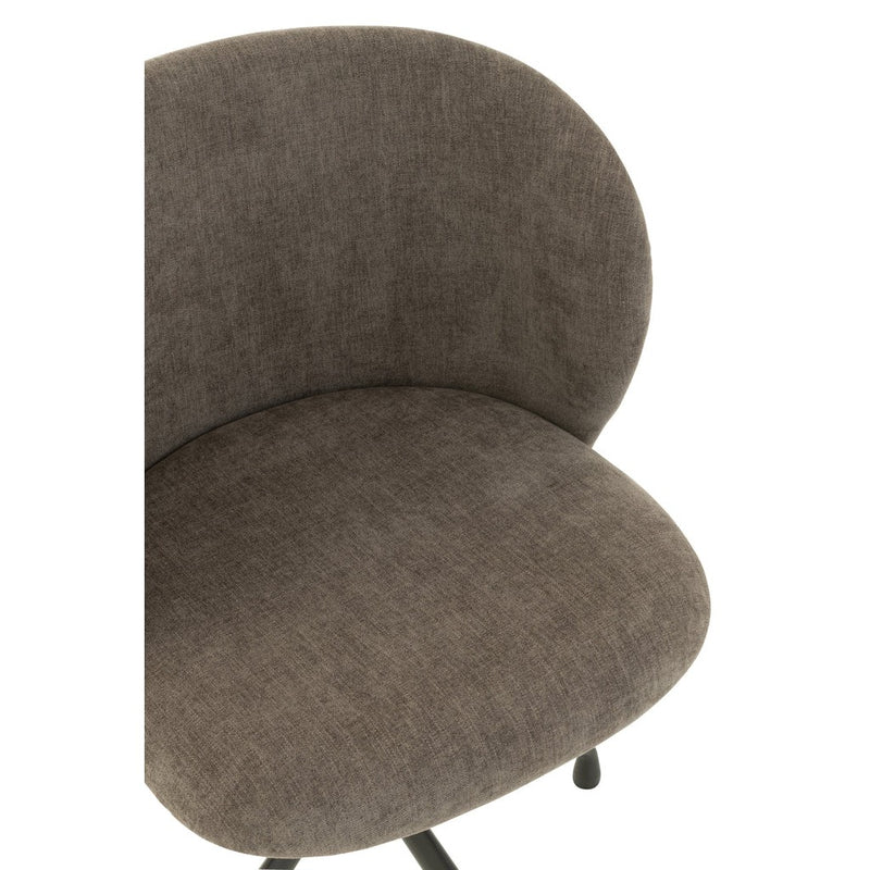 Eetkamerstoel Grijs Metaal 48 cm 48x56x48 cm 35015-Eetkamerstoelen-J-Line