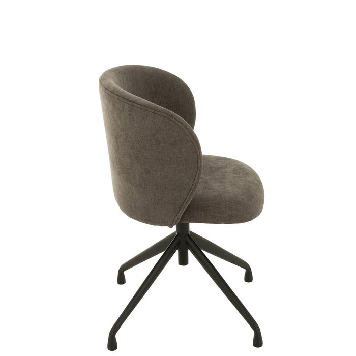 Eetkamerstoel Grijs Metaal 48 cm-Eetkamerstoelen-J-Line
