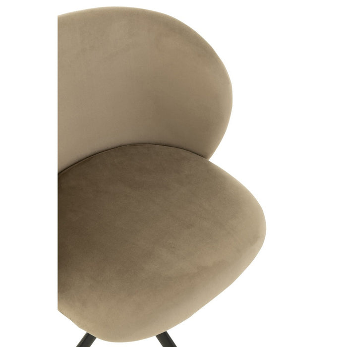 Eetkamerstoel Grijs Metaal 48 cm-Eetkamerstoelen-J-Line
